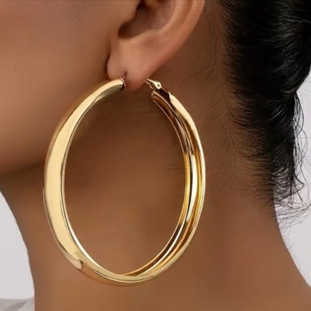 🔥🔥🆕Boho Chic Gold Hoop Earrings